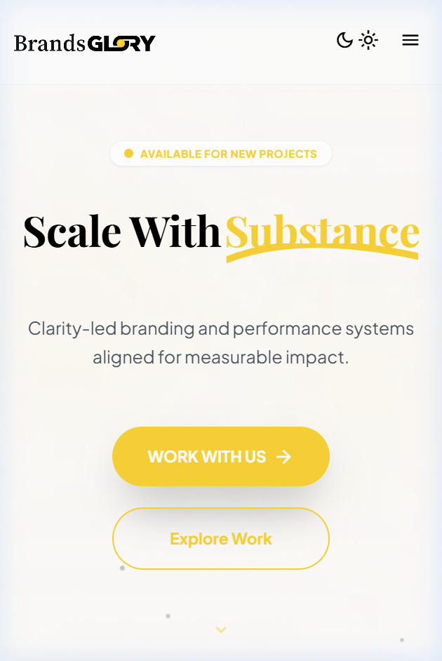 BrandsGlory real homepage preview