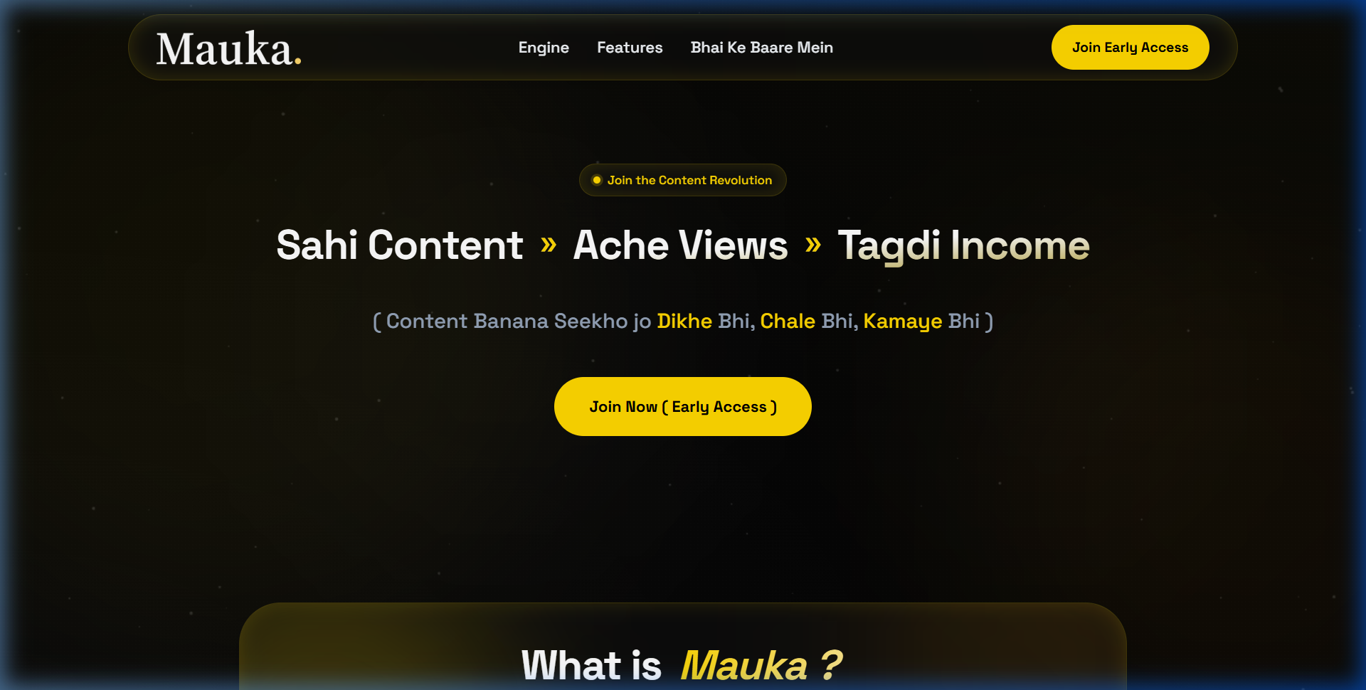 Mauka real homepage preview